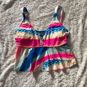 NWOT ~MULTI COLOR SWIMSUIT TOP~